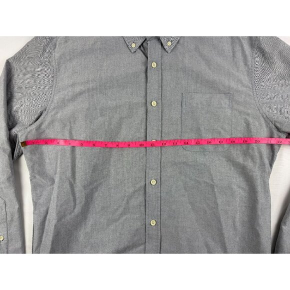 Taylor Stitch The Jack Shirt Men's 44 XL Gray Button Down Oxford Organic Cotton - Picture 6 of 7